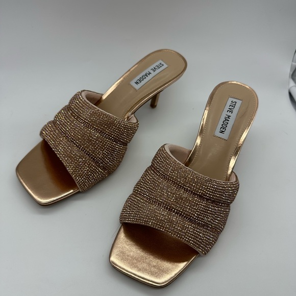 Sandalias Steve Madden Gold Rose nuevo talla 10 - Picture 9 of 13